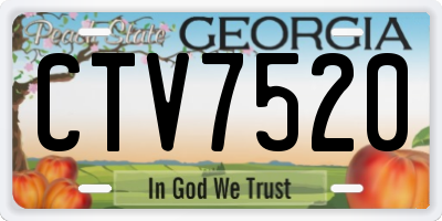 GA license plate CTV7520
