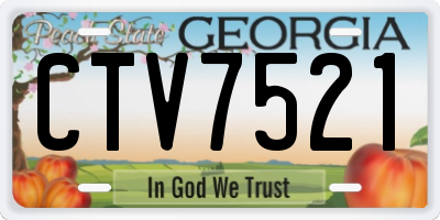 GA license plate CTV7521