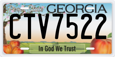 GA license plate CTV7522