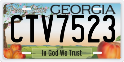 GA license plate CTV7523