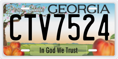 GA license plate CTV7524