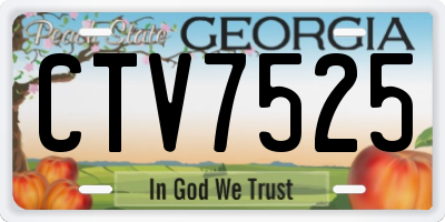 GA license plate CTV7525