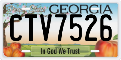 GA license plate CTV7526