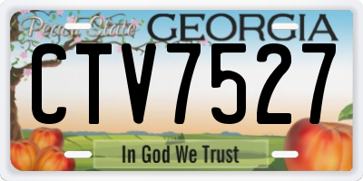 GA license plate CTV7527