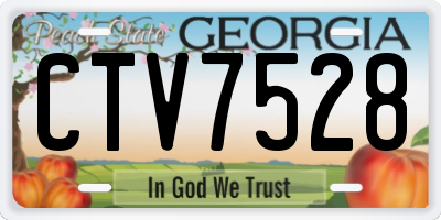 GA license plate CTV7528