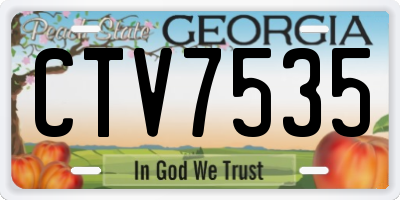 GA license plate CTV7535
