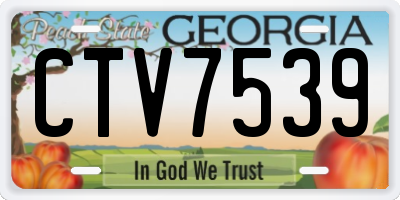 GA license plate CTV7539