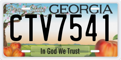 GA license plate CTV7541