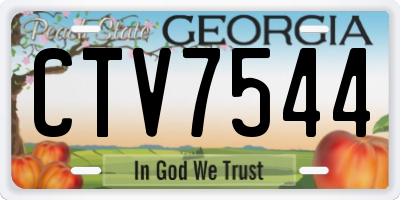 GA license plate CTV7544
