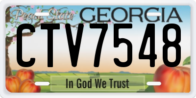 GA license plate CTV7548