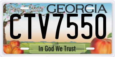 GA license plate CTV7550