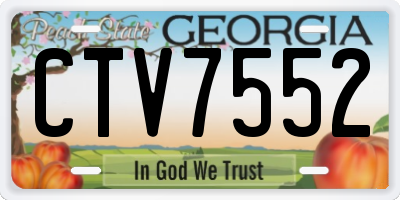 GA license plate CTV7552