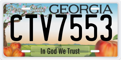 GA license plate CTV7553
