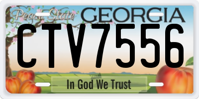 GA license plate CTV7556