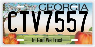 GA license plate CTV7557