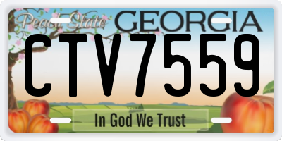 GA license plate CTV7559