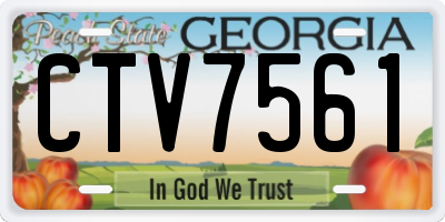 GA license plate CTV7561