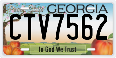 GA license plate CTV7562
