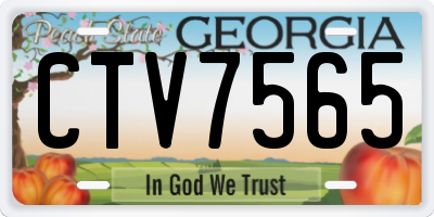 GA license plate CTV7565