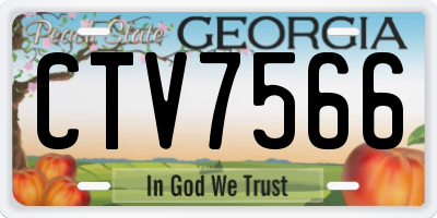 GA license plate CTV7566