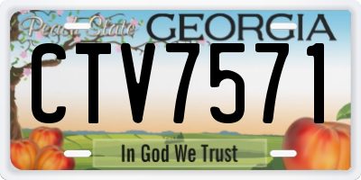 GA license plate CTV7571