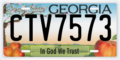 GA license plate CTV7573