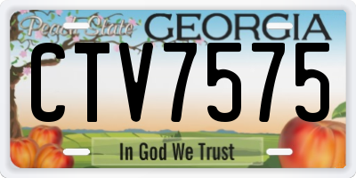 GA license plate CTV7575