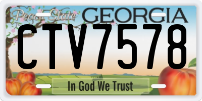 GA license plate CTV7578