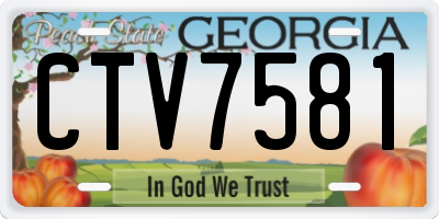 GA license plate CTV7581