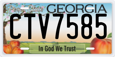 GA license plate CTV7585