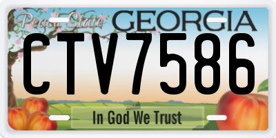 GA license plate CTV7586