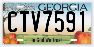 GA license plate CTV7591