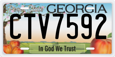 GA license plate CTV7592