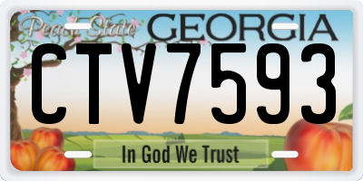GA license plate CTV7593