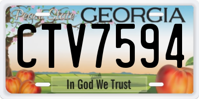 GA license plate CTV7594