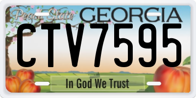 GA license plate CTV7595