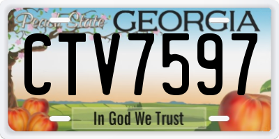 GA license plate CTV7597