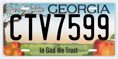 GA license plate CTV7599