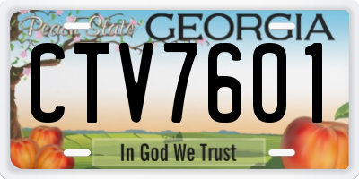 GA license plate CTV7601