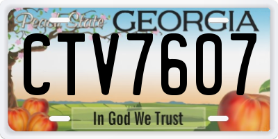 GA license plate CTV7607