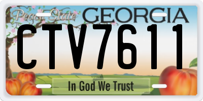 GA license plate CTV7611