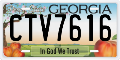 GA license plate CTV7616