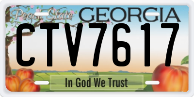 GA license plate CTV7617