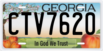GA license plate CTV7620