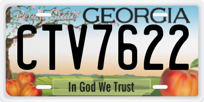GA license plate CTV7622