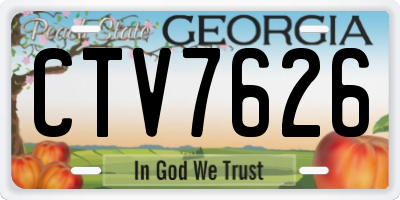 GA license plate CTV7626