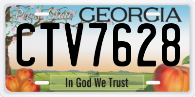 GA license plate CTV7628