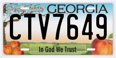 GA license plate CTV7649