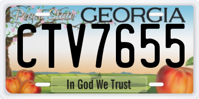 GA license plate CTV7655
