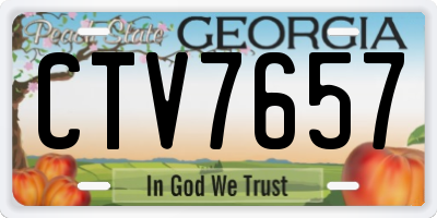 GA license plate CTV7657